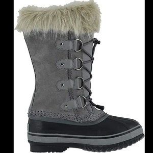 Sorel Kids Joan of Arctic Black Gray (Little Kid/Big Kid) Snow Boots